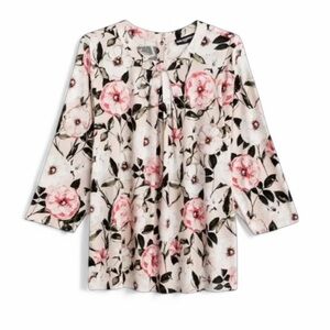 Karl Lagerfeld Paris Parisvianne Floral Pleated Bow Blouse